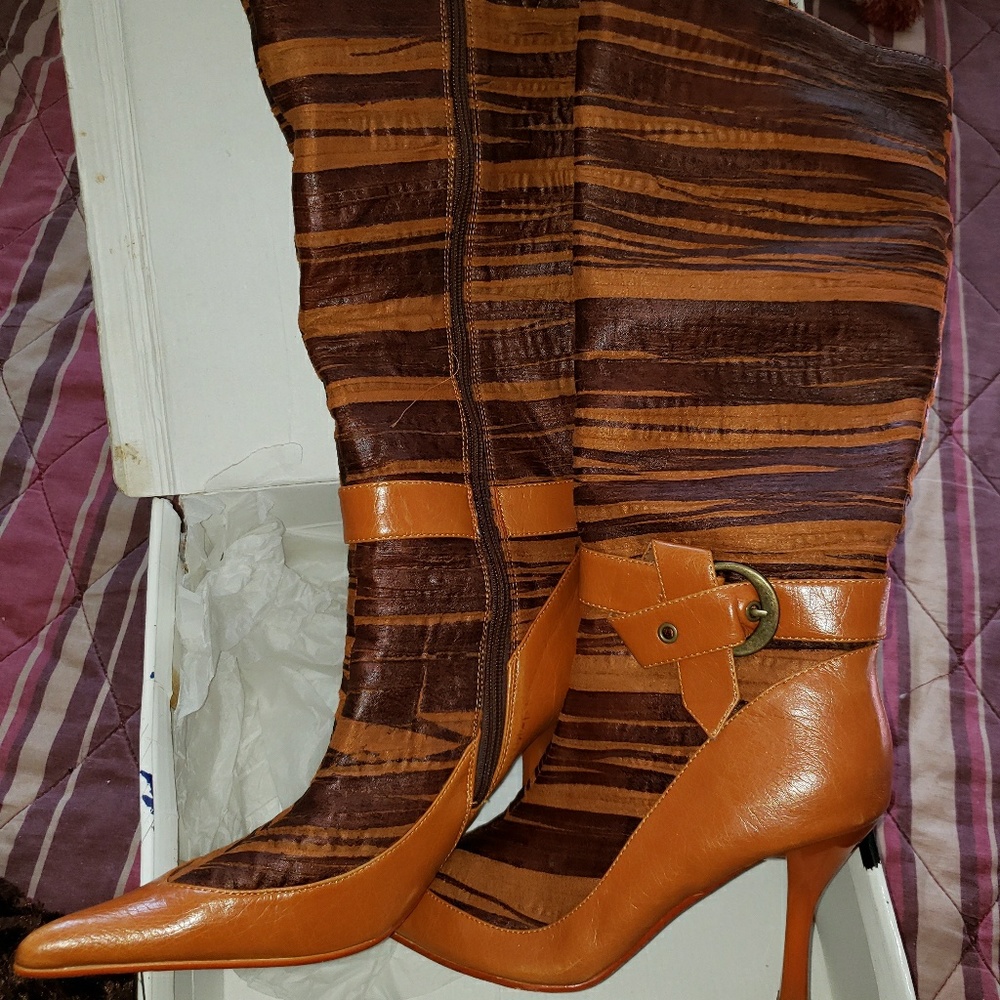 Leather boots